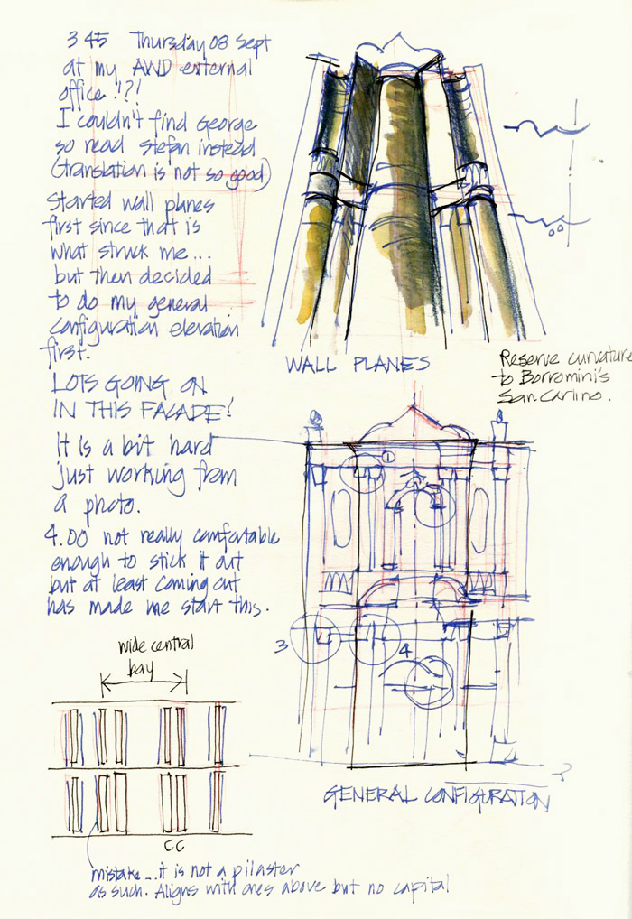 baroque architecture sketch