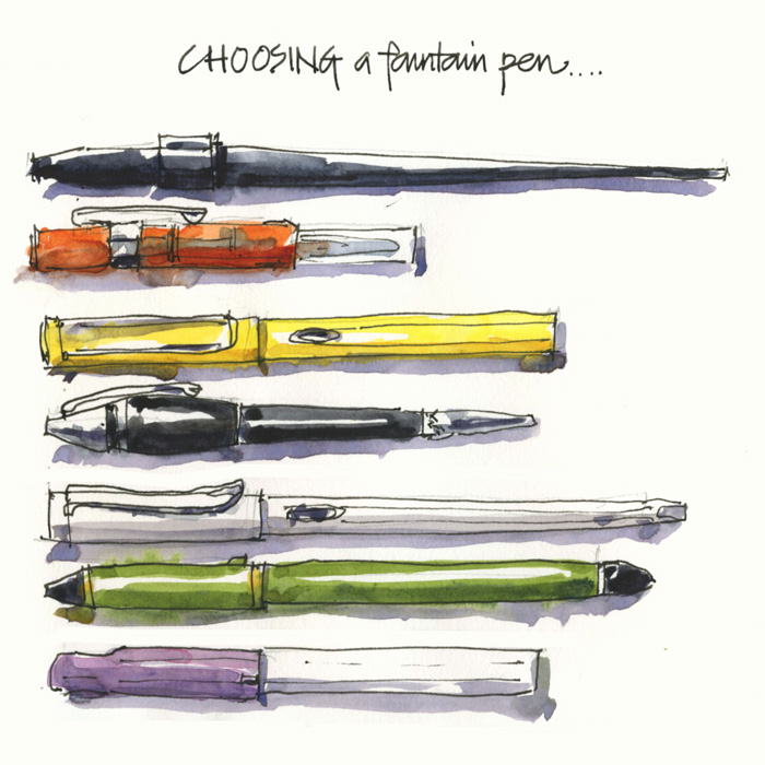 How to Draw and Sketch with a Fountain Pen - The Very Basics - Tutorial and  Tips 