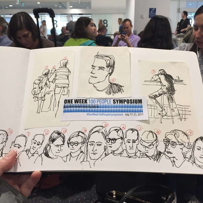 LizSteel-sketching-people-in-airport
