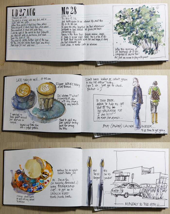 Sketchbook Tour of my Strathmore Toned Tan Sketchbook 