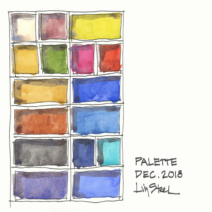 My recommended minimal watercolour palette - Liz Steel : Liz Steel