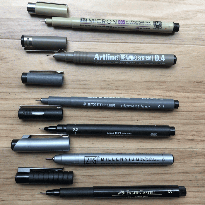 Micro Fineliner Needle Pen Fine Liner Pens Hand-painted Pigment Liner Art  Black Painting Drawing Design