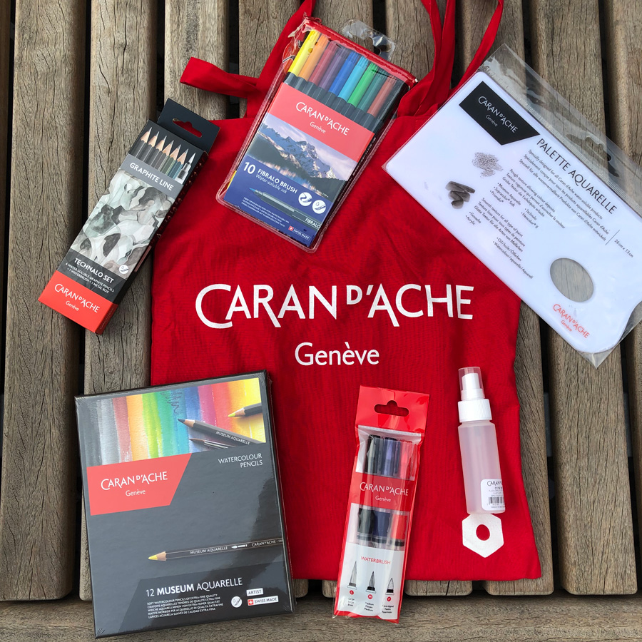 Caran d'Ache Fibralo Water-Soluble Brush Markers and Sets