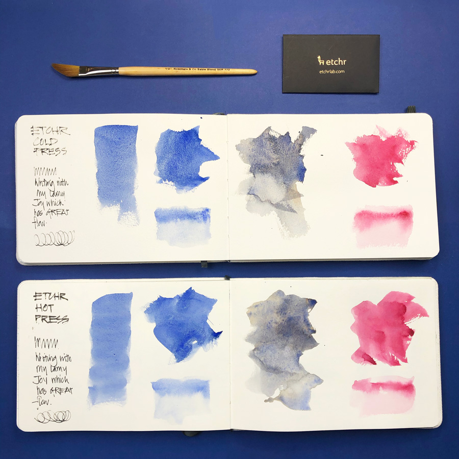 Watercolor Sketchbook With Hard Covers. 100% Cotton, HOT PRESSED