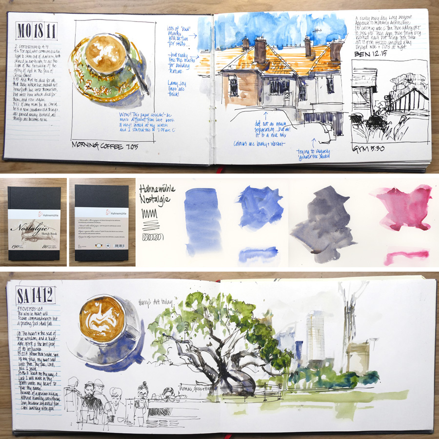 Sketchbook Review: Nostalgie sketchbook by Hahnemuhle - Liz Steel