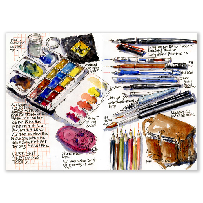 Current sketching supplies - Liz Steel : Liz Steel