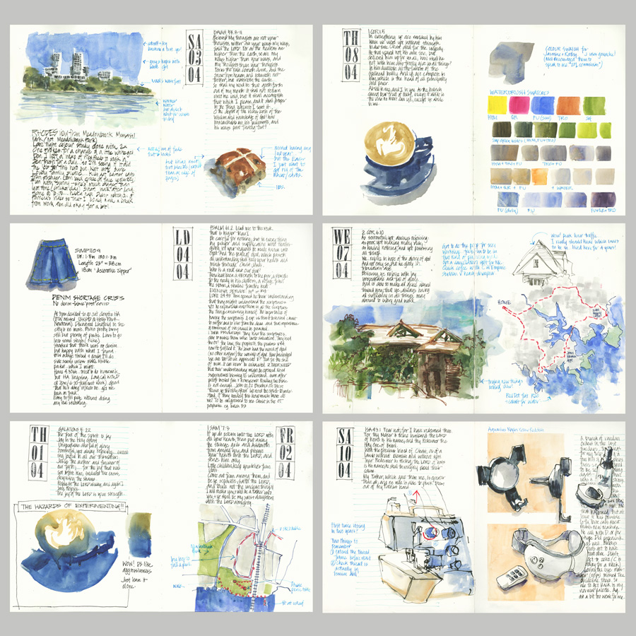 How Sketchbook Design (the course) changed the design of my sketchbook  pages - Liz Steel : Liz Steel