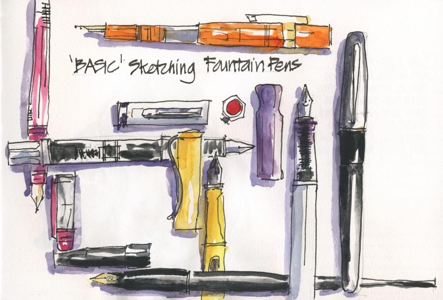 How To Use Your Fountain Pens More Often: Sketch and Doodle