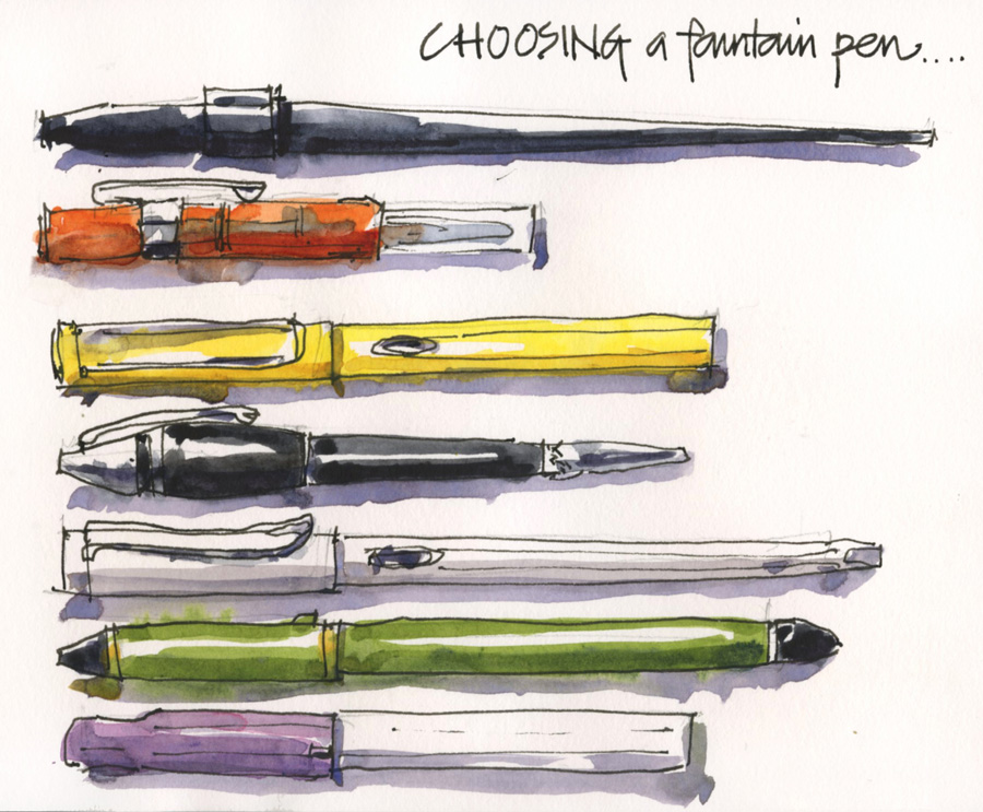 https://www.lizsteel.com/wp-content/uploads/2021/11/LizSteel-Fountain-Pens-Choosing-a-Pen-Sketch.jpg