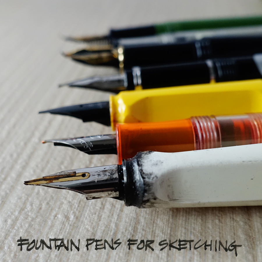 Fountain Pen Sketching Part 1: Introduction - Liz Steel : Liz Steel