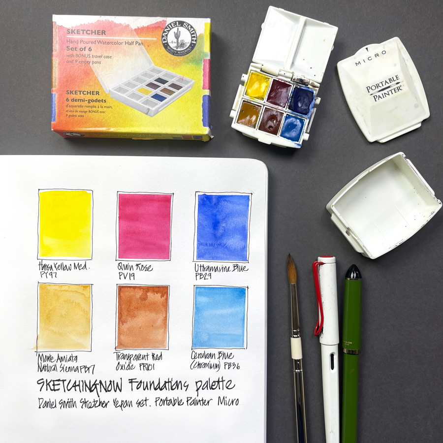 Compact Travel Paint Easel Box Carry Case Portable Watercolour Painting  Palette 24-well 