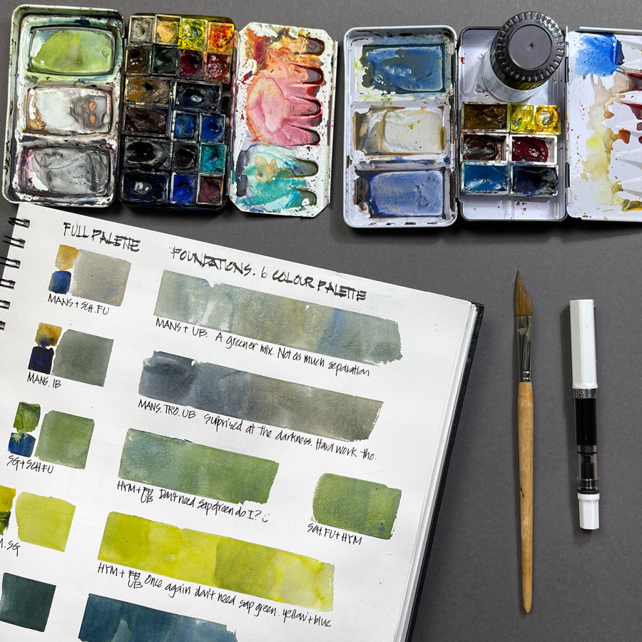 Mungyo Gallery Professional Water Color Pan Set of 12 Colors (Full Size) :  : Home & Kitchen