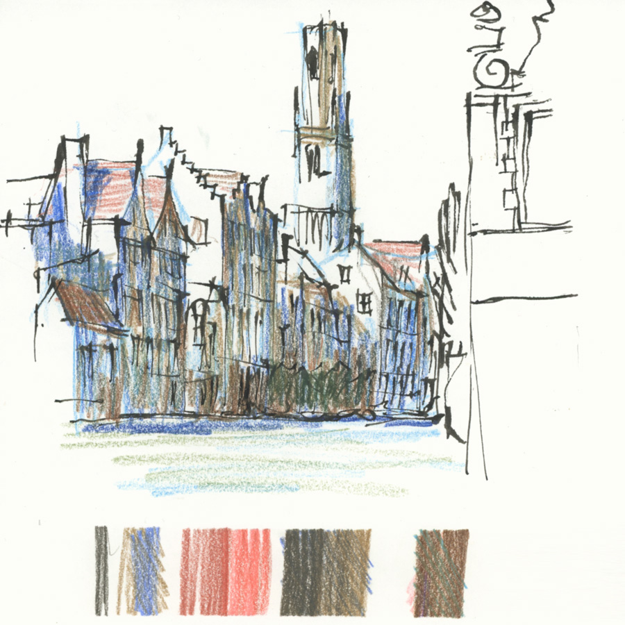 Sketching with colour pencils - Urban Sketchers