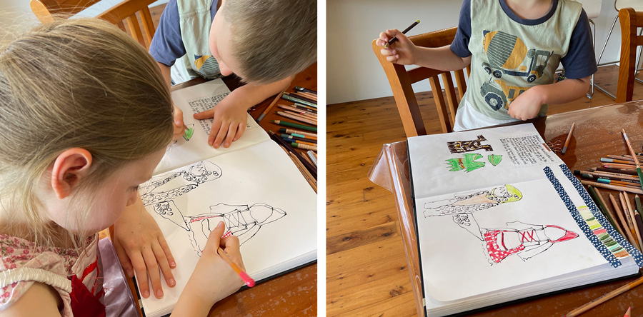 Sketching with my nieces and nephews: A new strategy - Liz Steel : Liz Steel