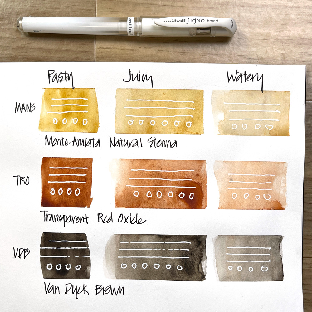 Adding WHITE GOUACHE to WATERCOLOR (and comparing 5 BRANDS of