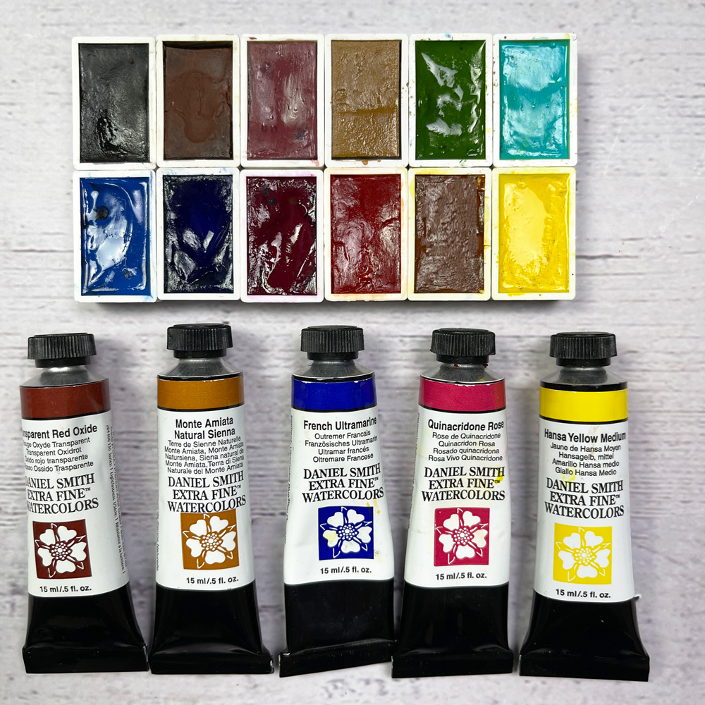 Setting Up My New Winsor & Newton Watercolor Set Metal Tin Palette with 24  Watercolor Paints 